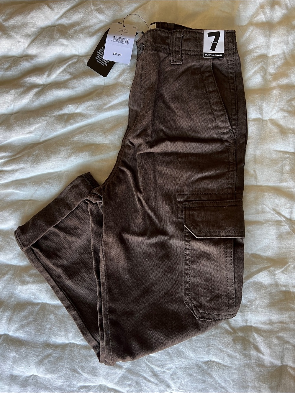 Cotton On Kids Cargo Pants - Brown size 7